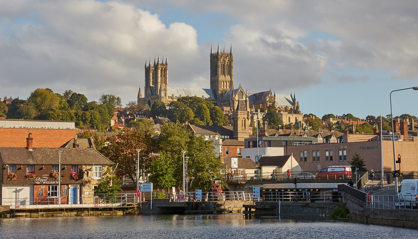 Lincoln Cathedral seen from the Brayford Pool