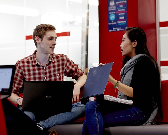 Two students at the University of Lincoln