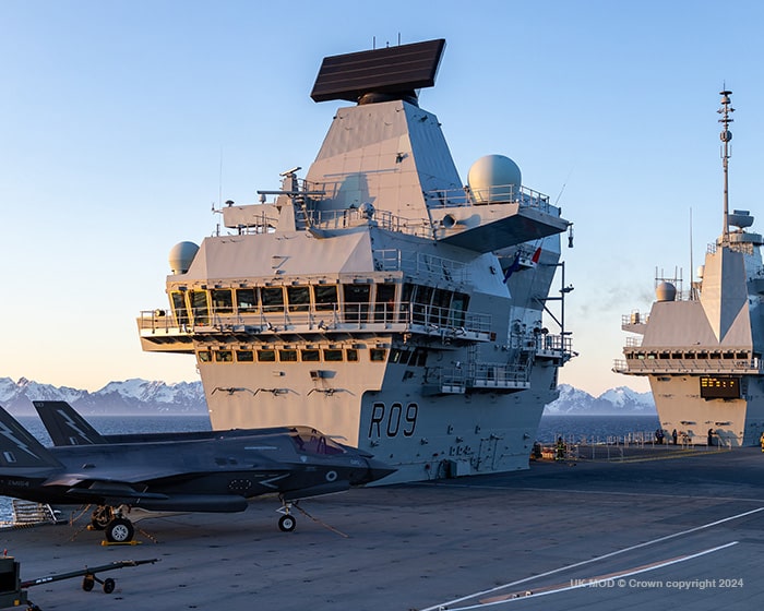 F-35 Lightning jet on HMS Prince of Wales