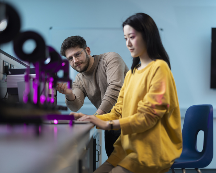 Students working on a practical experiment