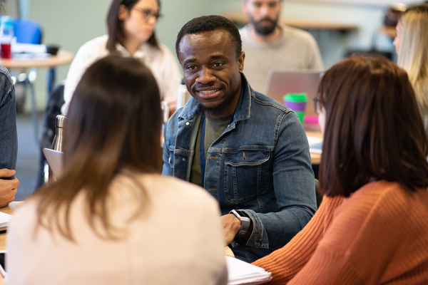 Students sat in a group