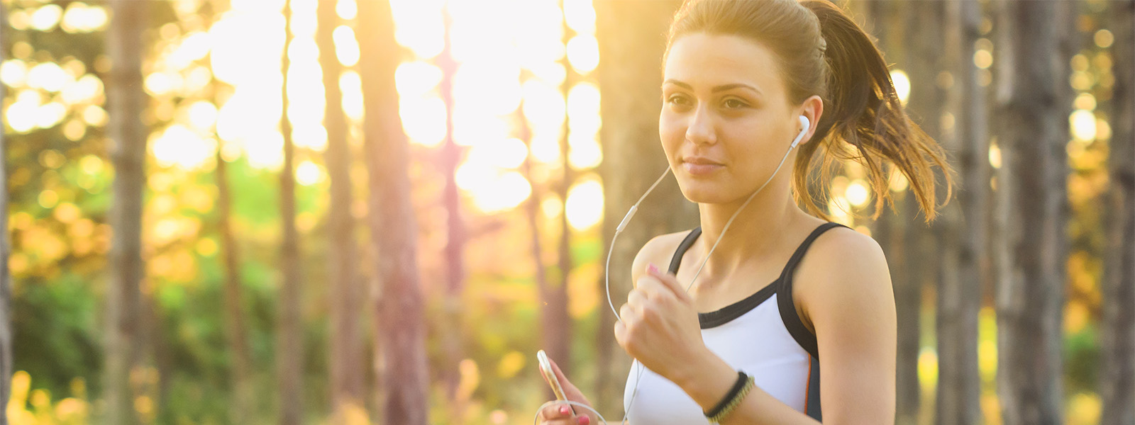 Young woman running