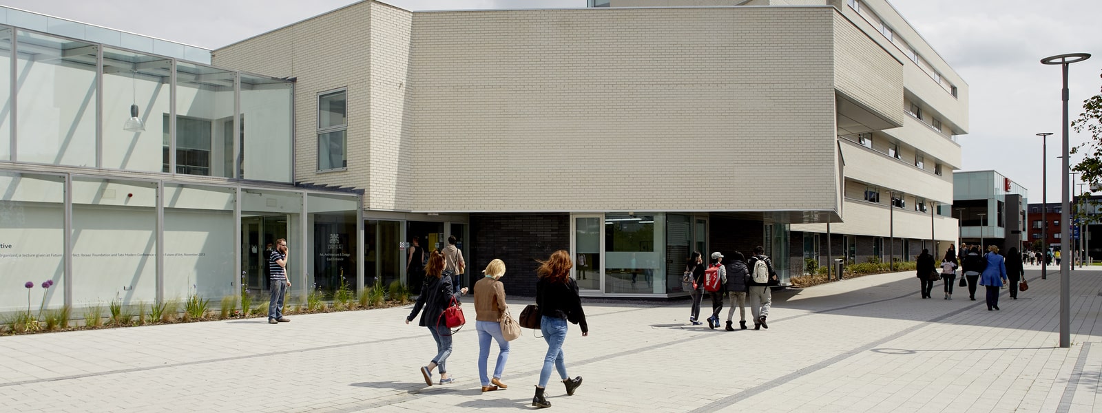 Students walking on campus