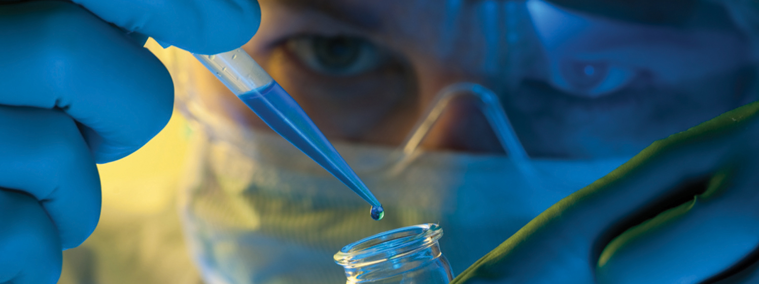 Forensic scientist working in a laboratory