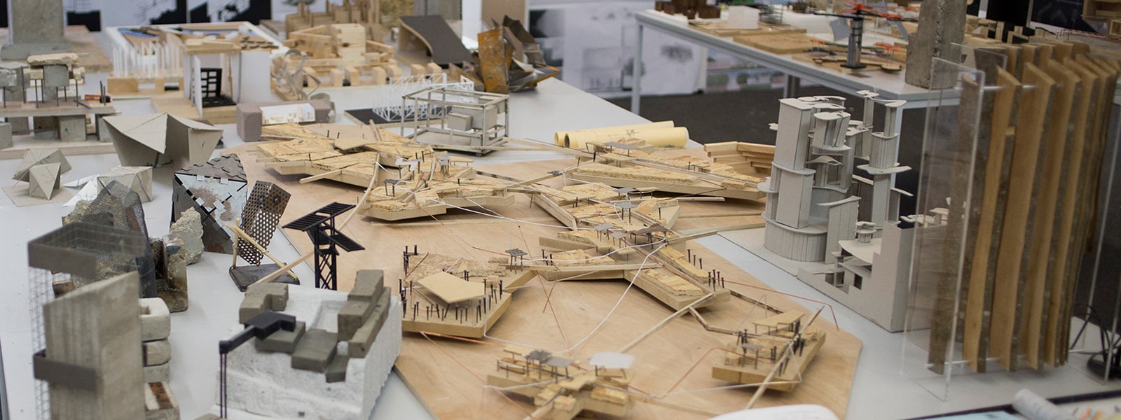 Close up of architectural model