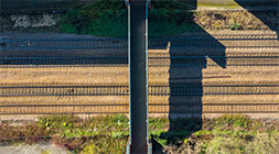 Arts Bridge over Train Tracks