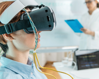 Person with VR headset on