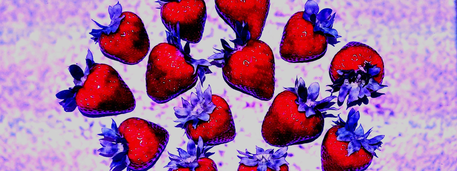 A graphic illustration of strawberries