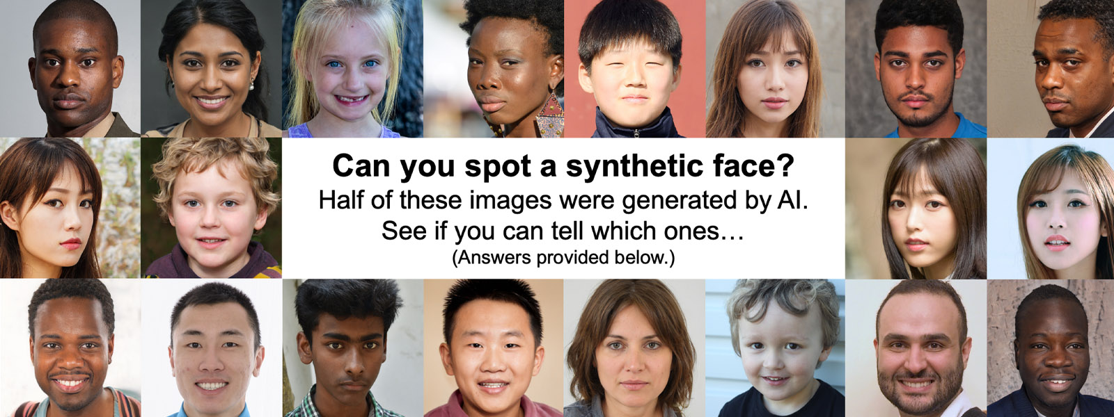 A series of portraits of faces