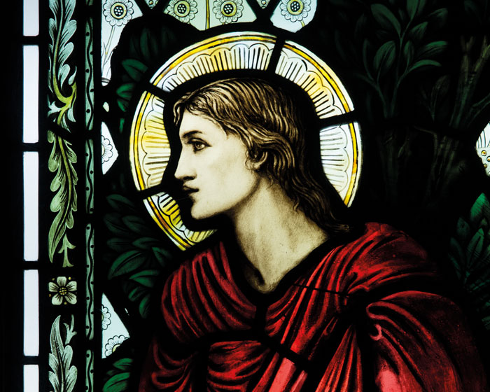 A stained glass window